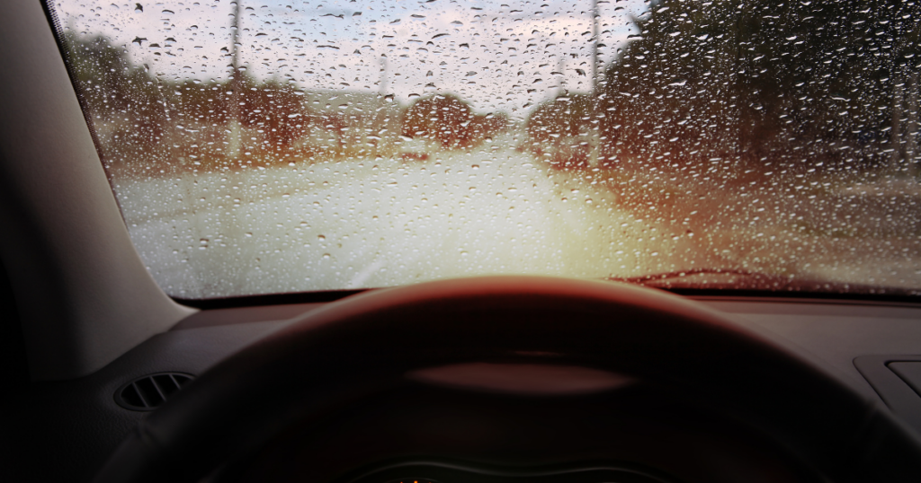 Wet windshield
